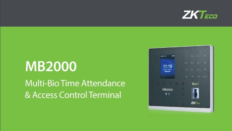 ZKT FACIAL ATTENDANCE DEVICE MB2000